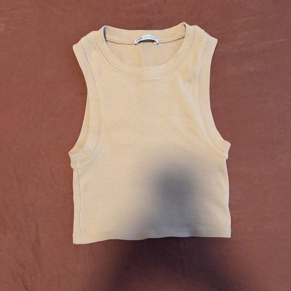 Zara Tan Crop Top